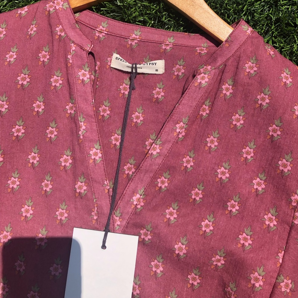 NWT Spell and the Gypsy Collective Utopia pink floral print cotton mini dress - Picture 6 of 8